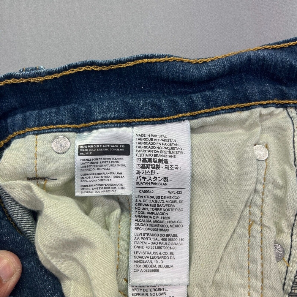 Levi's 505 Regular Men's Blue Straight Leg Jeans Sz 31 Fits 29" Fade Western Y2K - Picture 7 of 12
